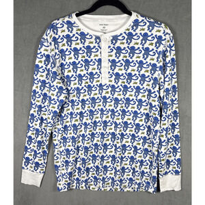 Roller Rabbit Blue Monkey Pajama Top Size Extra‎ Small XS Women's